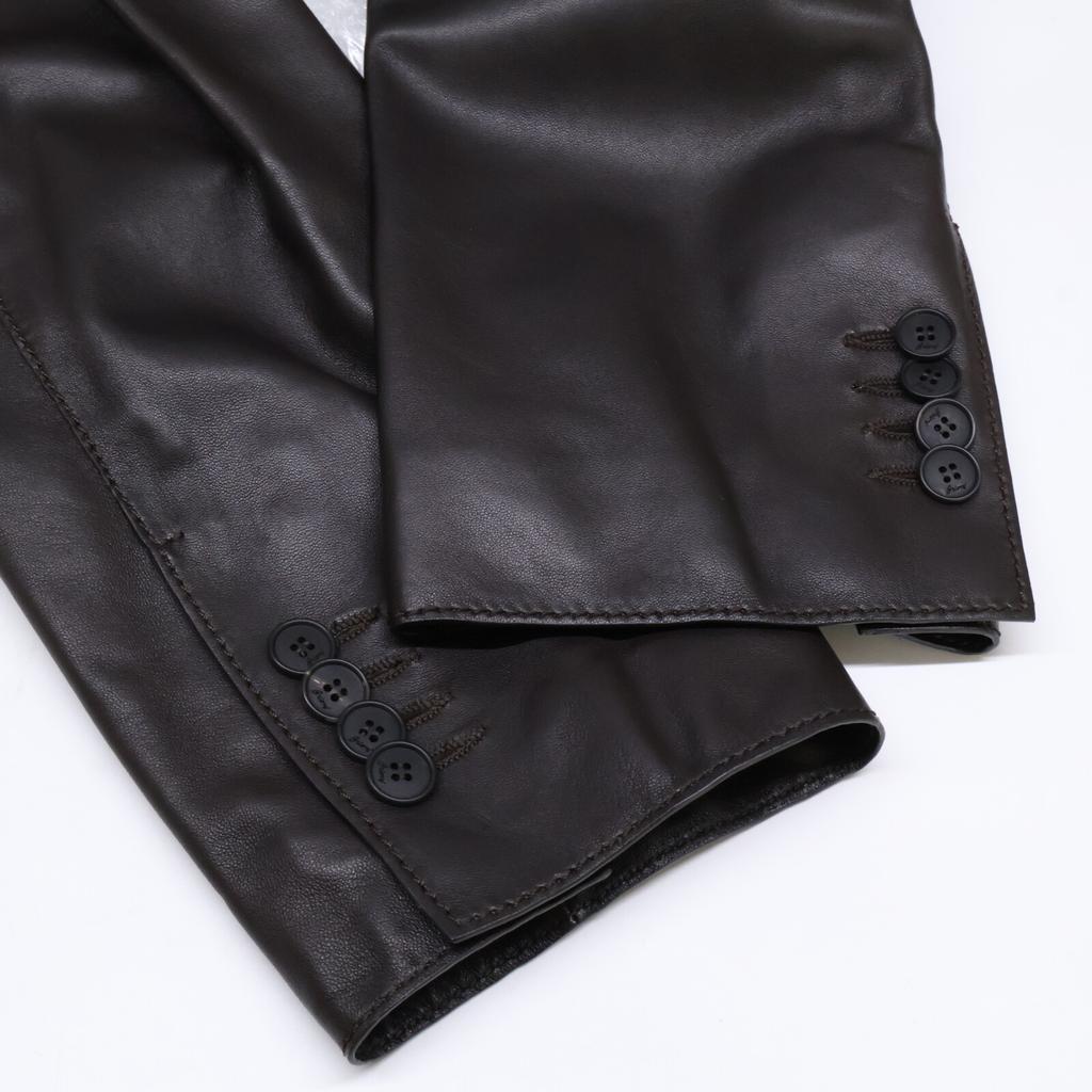 Brioni Excellent condition, genuine domestic lamb leather 2B tailored jacket Jacket 54 Dark brownUsed