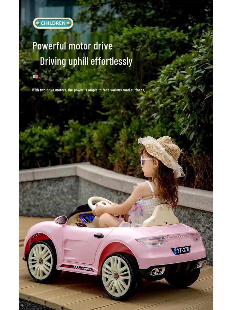 Yatong 12V Kids' Electric Ride-On Car with Remote Control, Rechargeable Battery, and Four Wheels