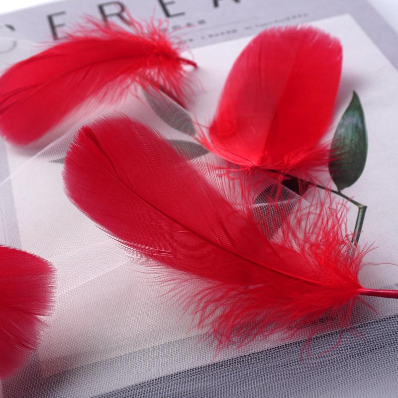 50Pcs Macaron Colored Feather Decorative Goose Feather Large Medium Floating Dream Net Gift Box Filled With Bouquet Diy Handmade Materials