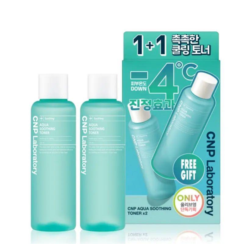 CNP Aqua Soothing Toner Cooling Calming Hydrating Facial Toner 200ml x 2