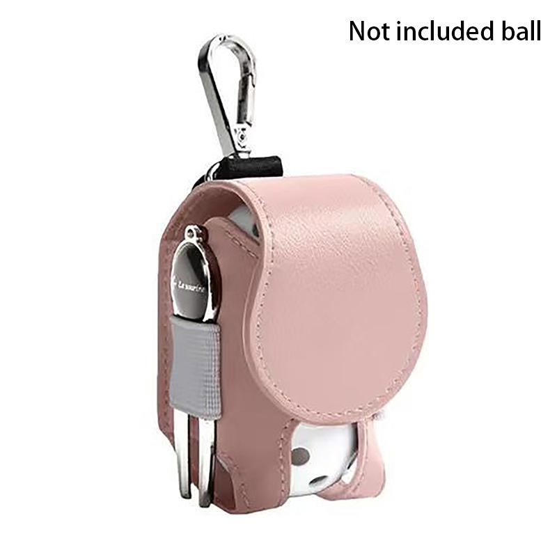 1Pc Golf Ball Bag Mini Pocket Leather Golf Ball Storage Bags Metal Button Bag Holder 2 Balls Golf Storage Accessories