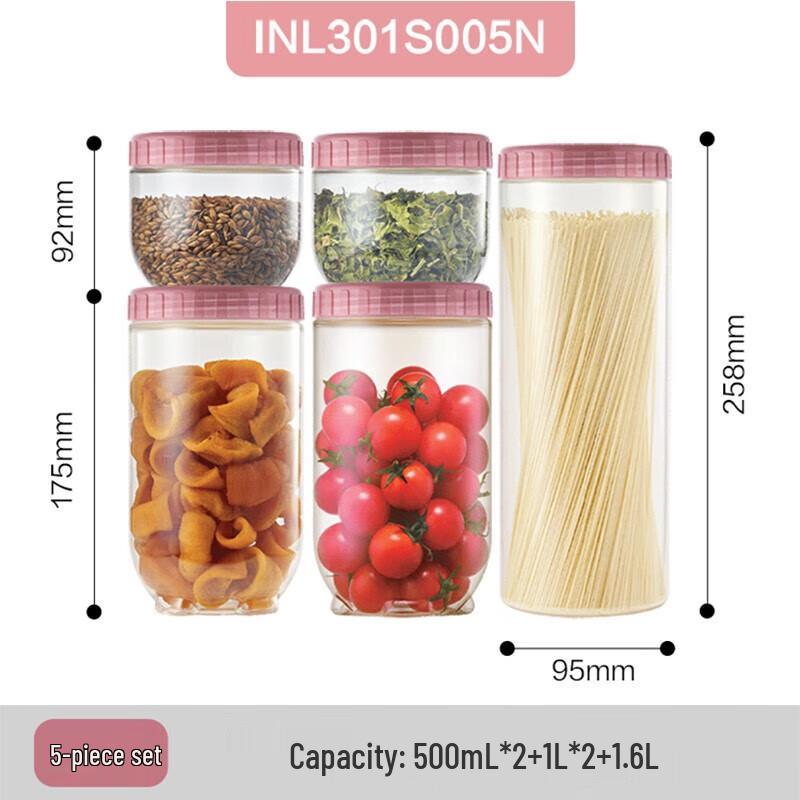 LocknLock 5-Piece Fresh-keeping Storage Jar Set