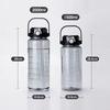 Water bottle large capacity plastic cup with straw double drinking cup summer portable fitness sports water cup plastic cup