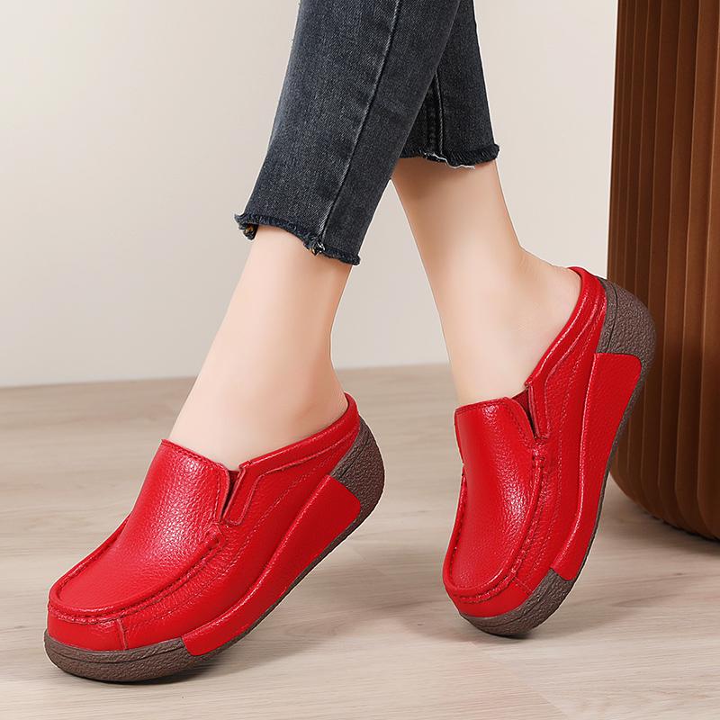 Pantofi Casual de Vară pentru Femei Pantofi de Piele pentru Femei Papuci pentru Femei