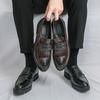 Fashion Men Fashionable Loafers Black Brown European American Casual Comfortable Brand Office Leather Shoes Gentleman's Shoes Men