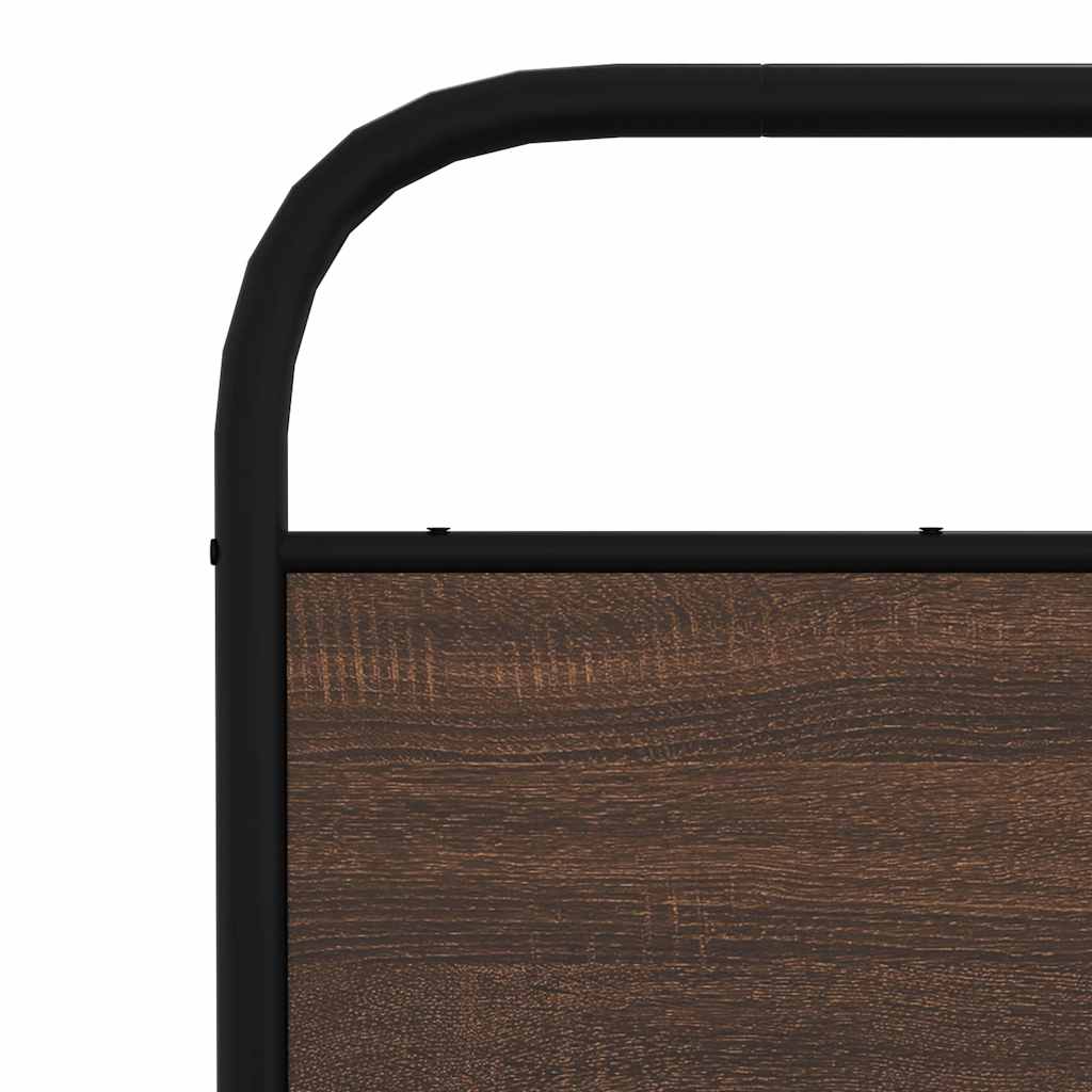 Bed Frame without Mattress 120 x 190 cm Brown Oak Effect