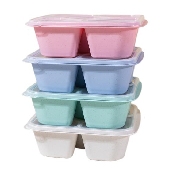 Stor Snackboksbeholder med Lokk 5-Rom Delt Serveringsbrett Innebygde Dippbeholdere BPA-fri Matbeholder for Snacks Frukt Nøtter