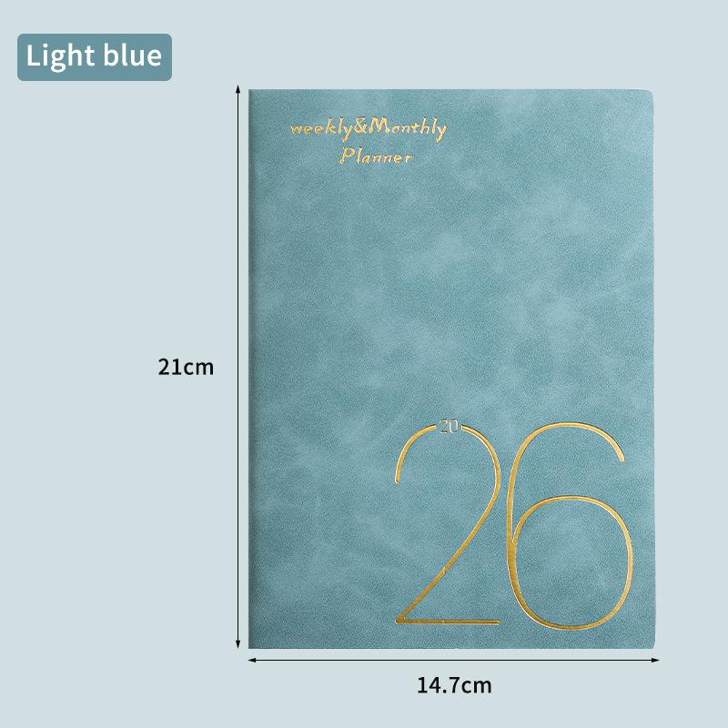 In Stock: 2026 English Weekly Planner A5 - Cross-border Agenda & Yearly Calendar Book