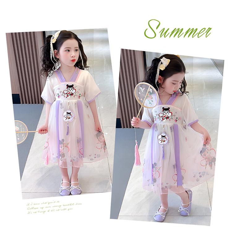Girls' Hanfu Summer Collection Children's Ancient Costume Dress 2026 New Chinese Style Summer Dress Baby Princess Dress Summer