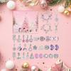Christmas Countdown Advent Calendar Charm Bracelets Jewelry Making Kit With 29 Charm Beads And 2 Bracelets Festive Party Favors