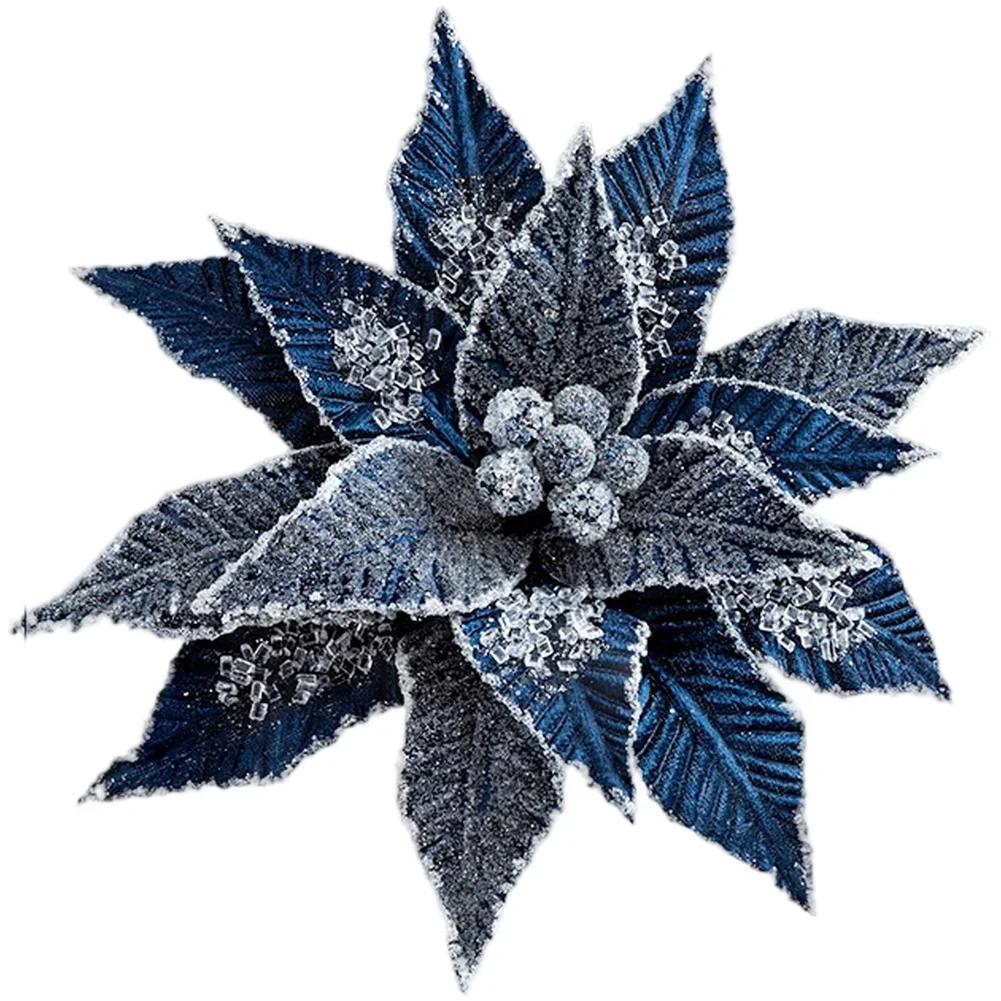 1 Stück 26cm Weihnachtsbaumdekoration Weihnachten Simulationsblume Reifblume DIY Partyatmosphäre Dekorationen
