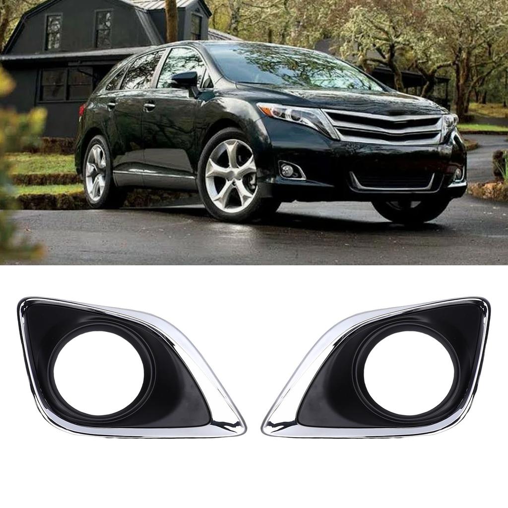 Replacement Fog Light Frame, High Quality,  ,   Fit, Improves Vehicle Appearance for Venza 2013 2016, Black Silver, 2 Pieces