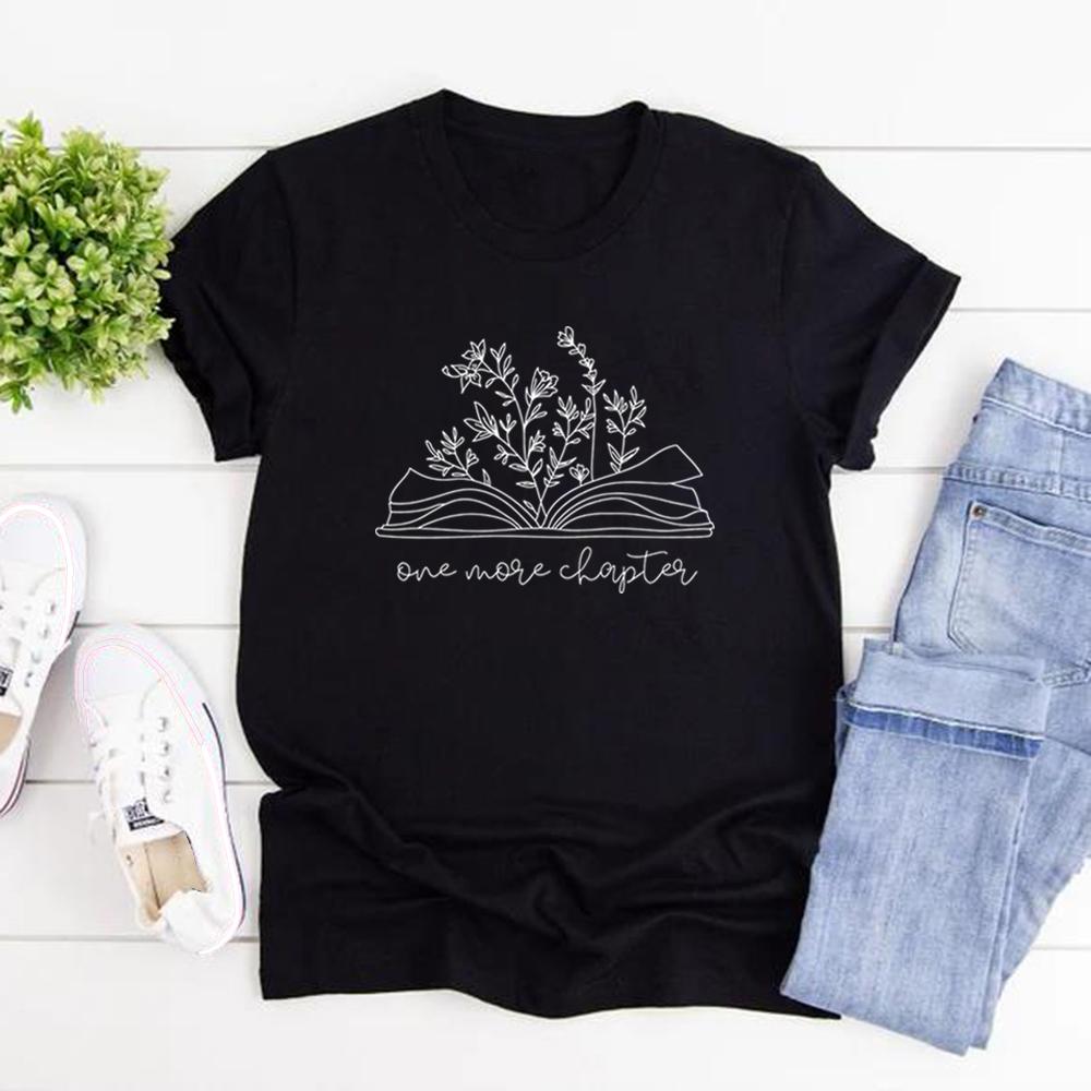 Funny Reading T-Shirt Librarian Gift Book Shirt Cute Graphic Tees Wmen Short Sleeve O-Neck T Shirts Bookish Gift Women Clothing