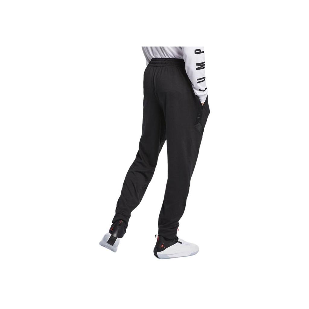 Jordan Solid Color Simple Logo Cuffed Knit Sports Pants Men Bottoms Black AJ1127-010