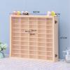 Jumei Diecast Car Case Wooden with Transparent Acrylic Door Wall Mount 5x10 Grid Holds Up to 50 Cars Natural L Size