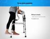 Lightweight Foldable Aluminum Walker with Wheels - Height Adjustable for Elderly