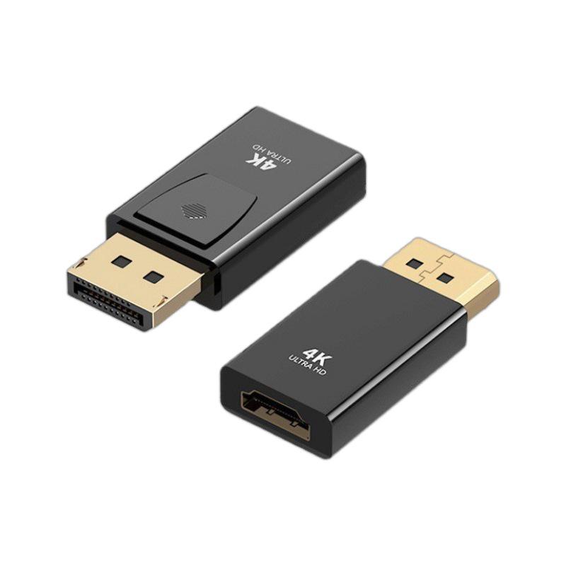 4K DP to HDMI Adapter: High-Def Video Converter, DP Male to HDMI Female, Syncs Audio/Video, Driver-Free