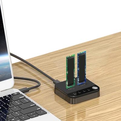 M.2 Serial ATA Duplicator Wide Compatibility 20Gbps Speed Support 16TB SSD Clone Dock Station USB C Powered for Game Upgrading