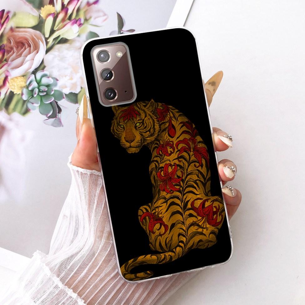 Clear For Samsung Galaxy Note20 5G Case Fashion Fashion Funny Cute Painted Cover For Samsung Note20 5G SM-N981B SM-N981W Casing