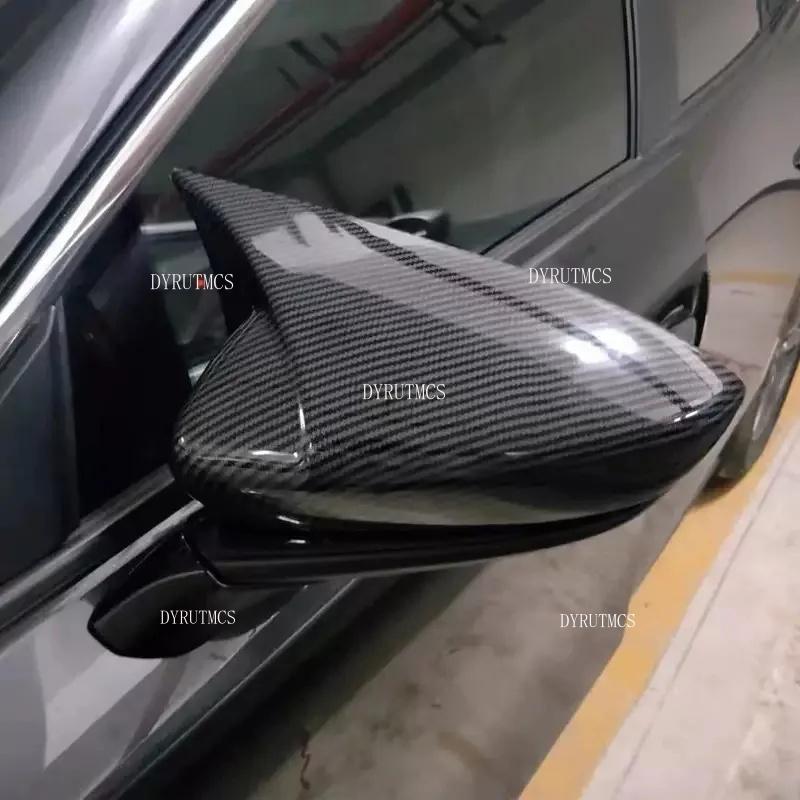 Car Rearview Side Mirror Cover Fit For Mazda 3 Axela 2014 2015 2016 2017 2018 2019 Wing Cap Rear View Case Trim Carbon Fiber