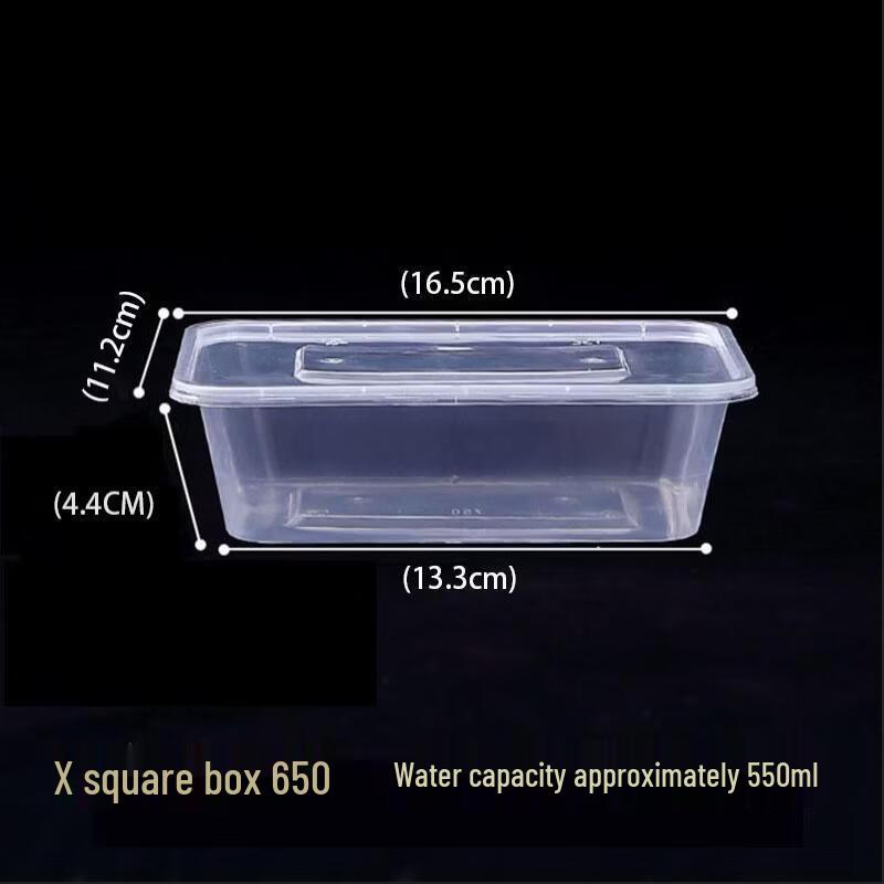 

650ml Disposable Transparent Food Containers with Lids