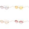 Alphabet F Metal Round Sunglasses With Uv400 Antiglare For Fashion Travel And Outdoor Use