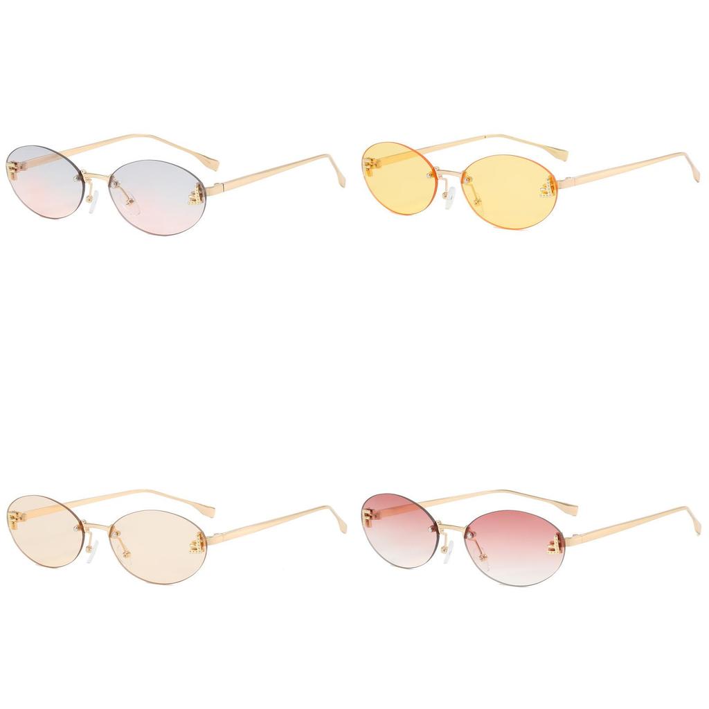 Alphabet F Metal Round Sunglasses With Uv400 Antiglare For Fashion Travel And Outdoor Use