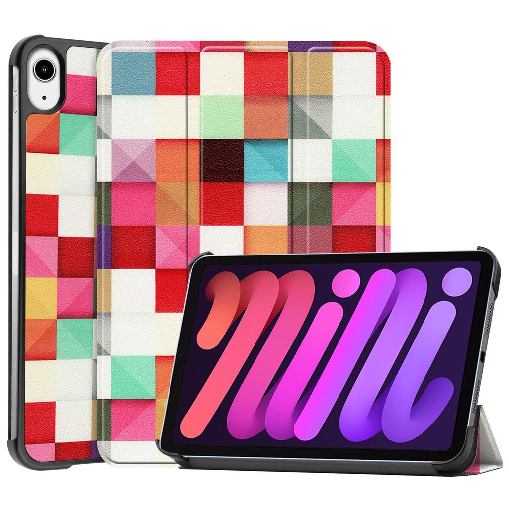 Case for iPad Mini6 2021 Tablet Case Tri-fold Bracket Painted Tablet Case Magnetic Protective Cover For Funda Ipad Mini 6 2021