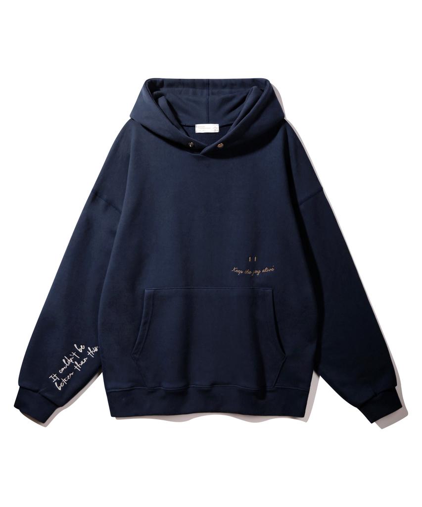 Smile Hoodie Bk6794_Navy