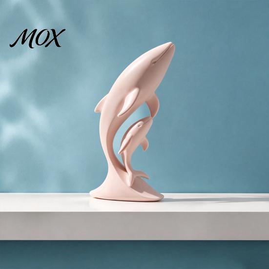 Minimalist Whale Statue for Desktop 3D Printed Ornaments, Mother And Child Figurines, Nordic Style Table Decor Modern Double Sculpture Home