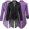 Mens Medieval Vintage Tailcoat Gothic Tuxedo Victorian Coat Carnival Cosplay Costume