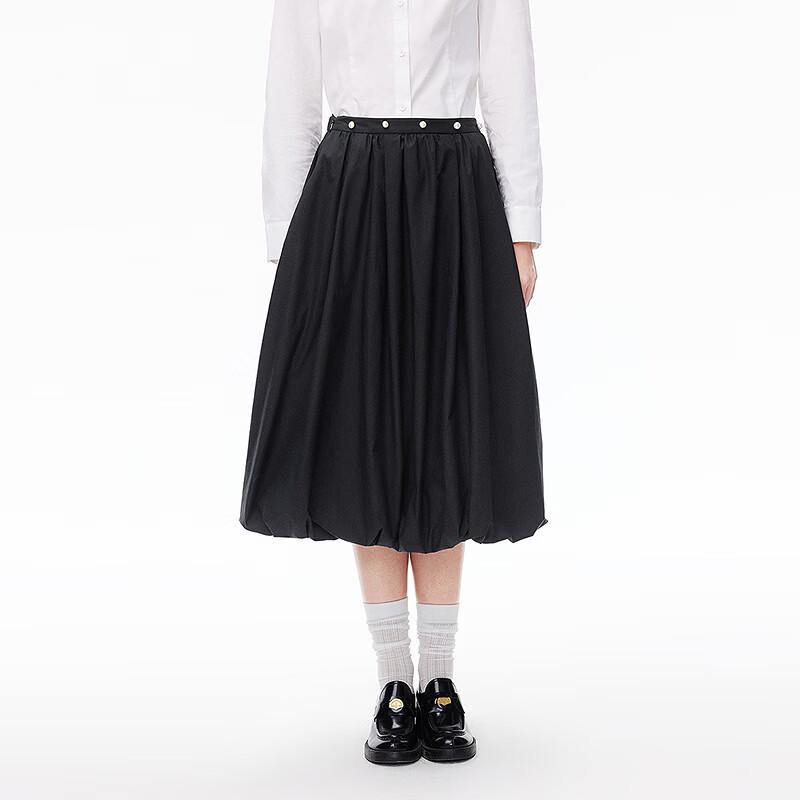 Женская midi-юбка А-силуэта с жемчугом LEDING M