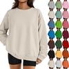 Winter Fleece Tops Women Long Sleeve Sweatshirt Casual Crewneck Loose Fit Pullover Women Winter Tops