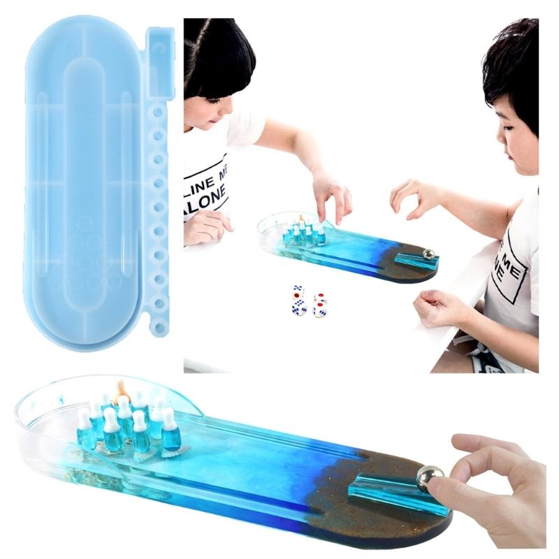 DIY Crafts Mold Bowling Alley Silicone Resin Casting Molds Family Entertainment Moulds Perfect Gift for DIY Enthusiasts