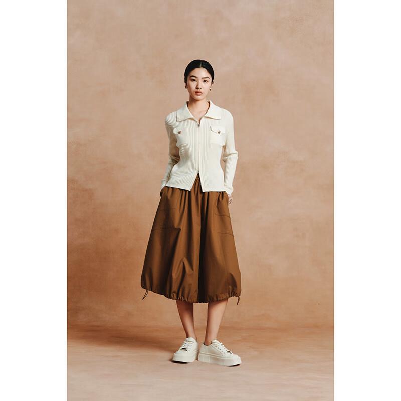 Gejin Women s Simple A-Line Midi Skirt M