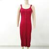Women's Sleeveless Ribbed Knit Maxi Dress Summer Bodycon Button Down Long Tank Dress Sexy Slim Fit High Slit Office Work Dress