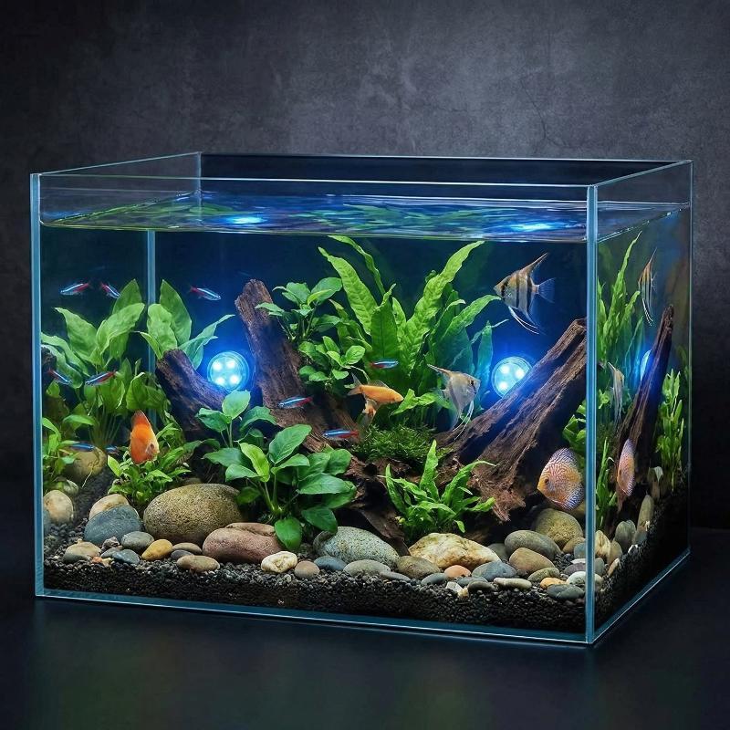 LED Underwater Light Adjustable Color Changing Submersible Pool Lamp for Outdoor Garden Pond Vase Accent Lighting