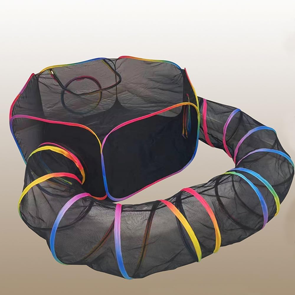 Outdoor Cat Outdoor Cat Cat 120cm Pet House 315cm Portable Rainbow Hexagonal Large Cat Enclosure with Carry Indoor Small Animal Playpen Maternity Room