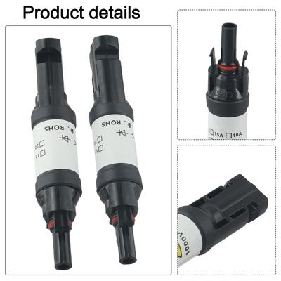Heavy Duty Photovoltaic Diode Connector 30A with Antireverse Flow Technology Perfect for Outdoor Solar Installations
