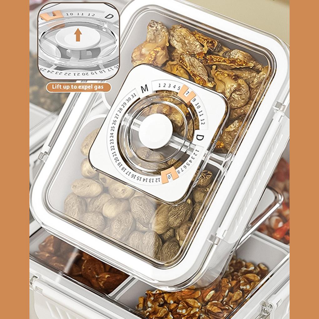 ABS Snackle Box Container With Time Record Party Or Picnic Snack Trays With Compartments Snack Boxes