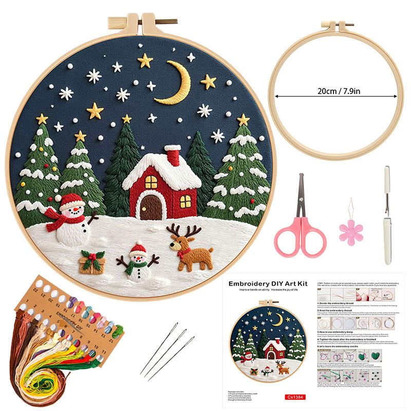 Christmas Embroidery Diy Handmade Material Package Gift New Product Including Tools