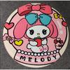 Sanrio Rond Tapijt Is Een Antislip Zachte Deurmat Gebruikt voor Slaapkamer- en Woonkamerdecoratie Schattige Anime Cartoon Melody en Kuromi