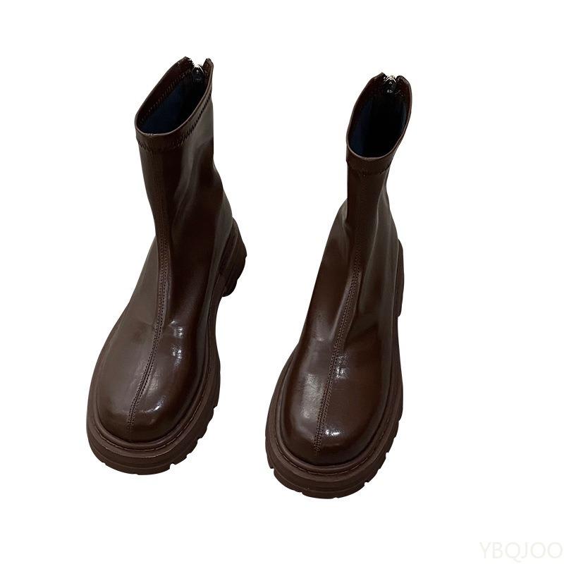Thick Soled Fashionable Versatile Women's Shoes New Autumn Winter Elegant Simple Short Boots Casual Comfortable Women's Shoes