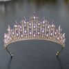 1pc Luxury Bridal Crystal Crown Zircon Wedding Tiara Hair Luxury Heirloom Headpiece for Bride Boho Photoshoot Royal Theme Events