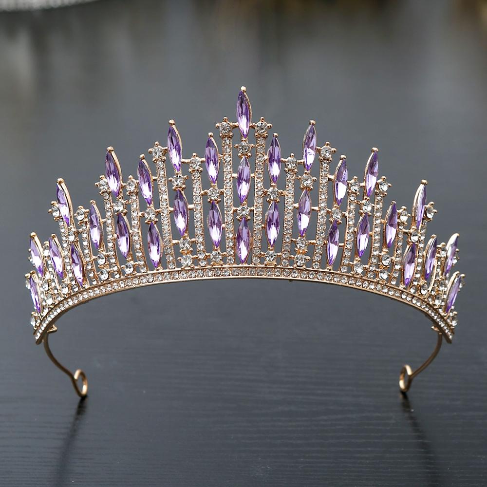 1pc Luxury Bridal Crystal Crown Zircon Wedding Tiara Hair Luxury Heirloom Headpiece for Bride Boho Photoshoot Royal Theme Events