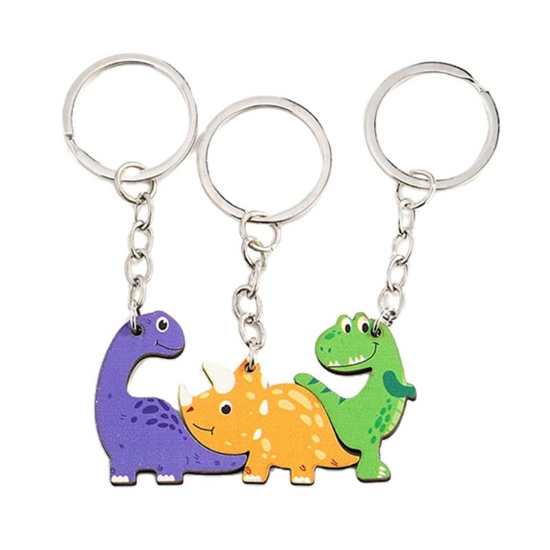 3 Pieces Matching Keychains Puzzle Keychain Set Stylish Keyrings Set Lovely Gift for Girlfriend Boyfriend Animal Lovers