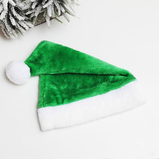 Plush Xmas Hat Soft Comfortable Vibrant Color Christmas Hat Festival Decor