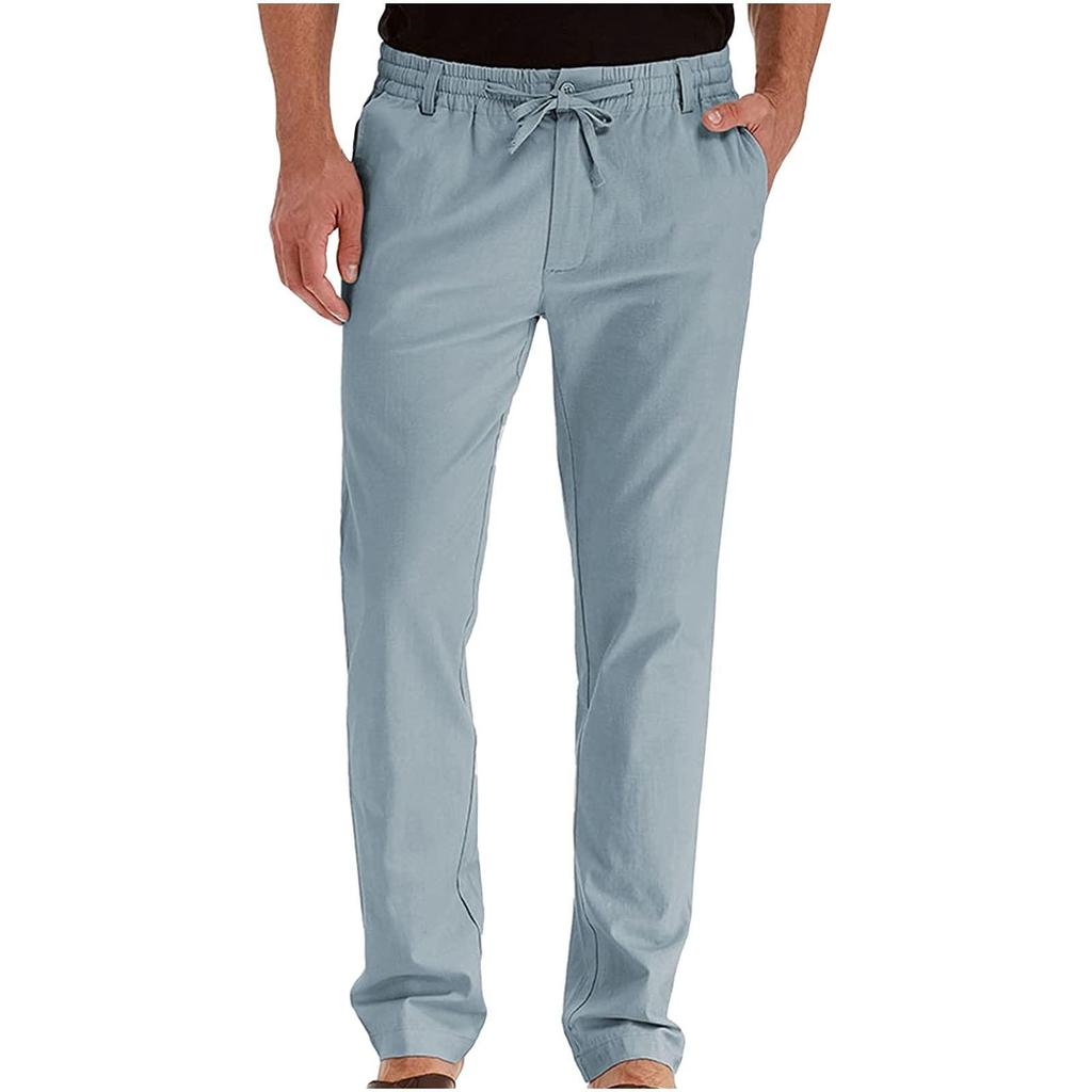 Men's Overalls Drawstring Multi Pocket Casual Pants Hiking Pants Cotton Twill Pants