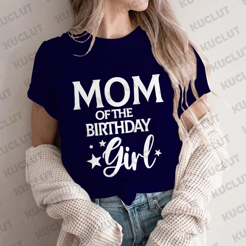 Papa, Mama, Schwester, Bruder des Geburtstagskinds Party-T-Shirt Familie passendes Outfit Harajuku Kleidung Unisex Tops Kurzarm-T-Shirts