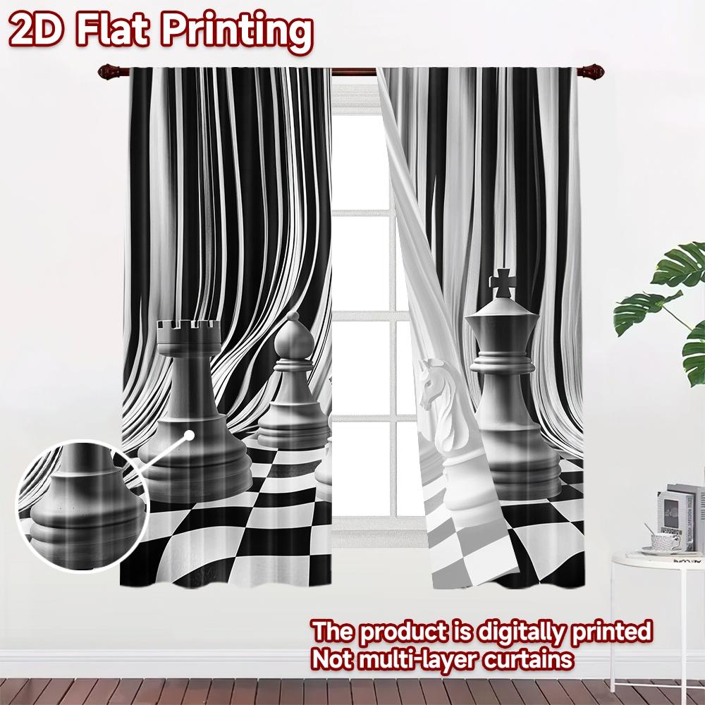 1pc 2D flat Photography Backdrop Popular Photography Backdrop Chess Pieces and Stripes 100% Polyester Festive Backdrops Use for